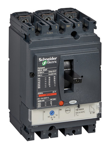 Силовой автомат Schneider Electric Compact NSX 100, TM-D, 36кА, 3P, 16А