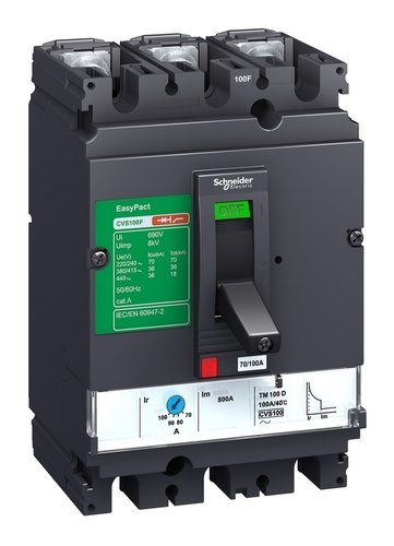 Силовой автомат Schneider Electric EasyPact CVS 63, TM-D, 25кА, 3P, 100А