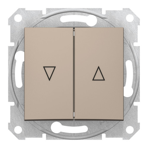 Выключатель для жалюзи 2-клавишный Schneider Electric SEDNA, титан