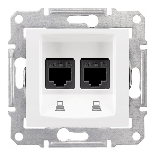 Розетка 2xRJ45 Cat.5 Schneider Electric SEDNA, белый