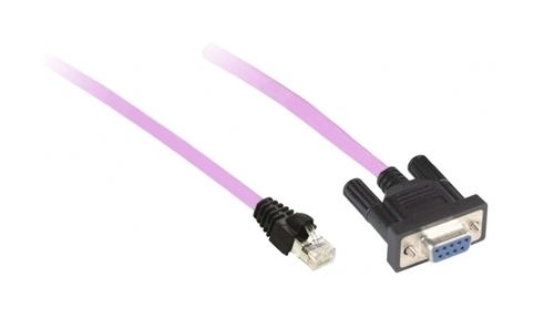 CANOPEN CABLE, 3M, SUB-D 9 FEMALE/RJ45