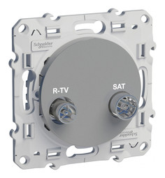 Розетка TV-SAT ODACE, одиночная, алюминий